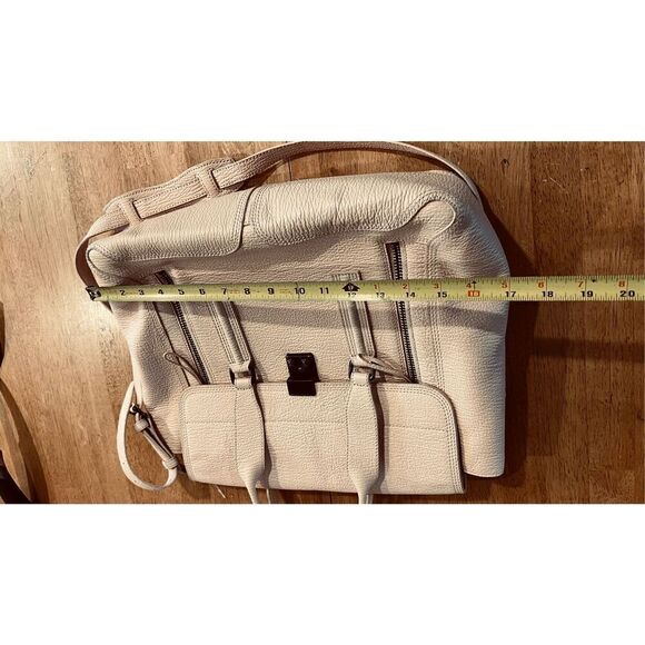 3.1 Phillip Lim Pashli Blush Zipper Leather Tote Satchel Crossbody Beautiful - Picture 9 of 14
